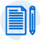 logo d'une lettre de réclamation et d'un crayon