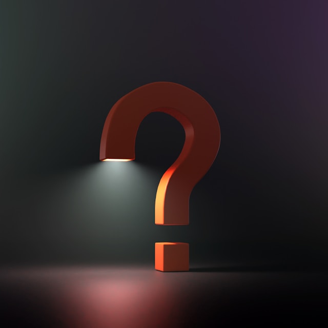point d'interrogation représentant les questions au sujet de la réclamation