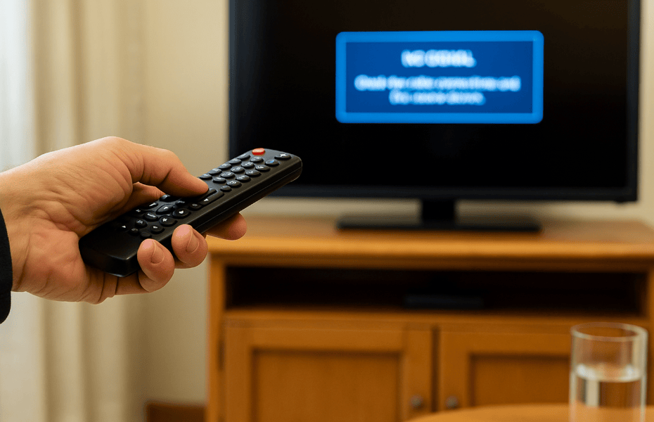 personne rencontrant un problème technique avec la chaîne VRT 1