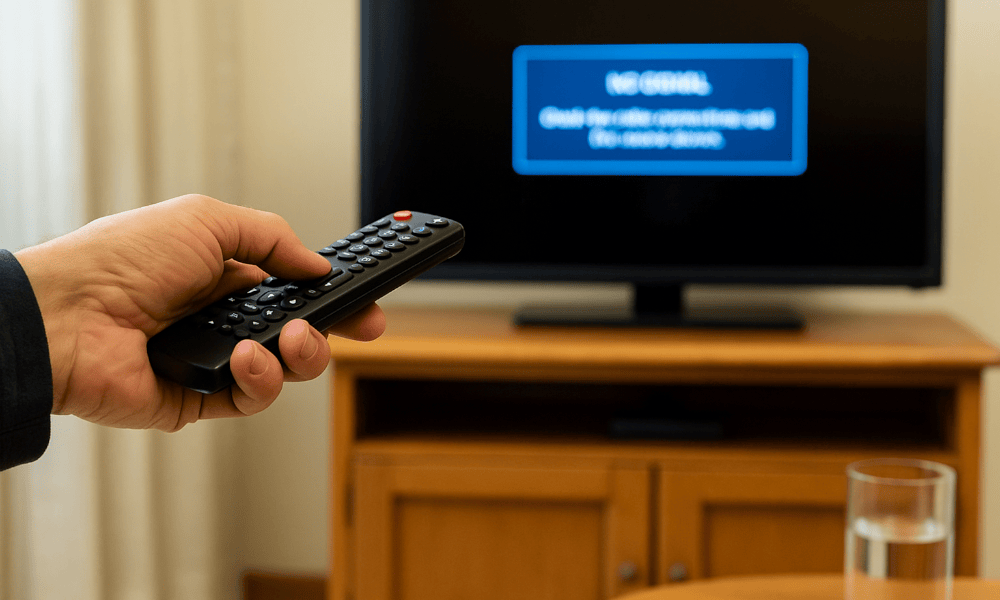 personne rencontrant un problème technique avec la chaîne VRT 1