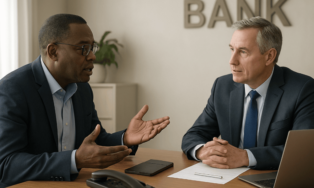 homme faisant une réclamation auprès de son conseiller Attijariwafa bank