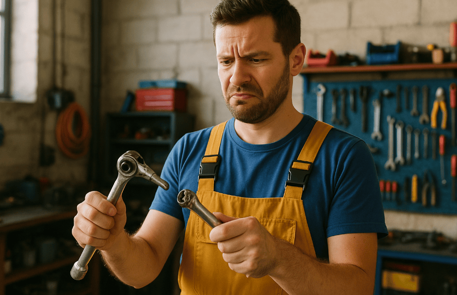 bricoleur déçu par un outil Facom cassé