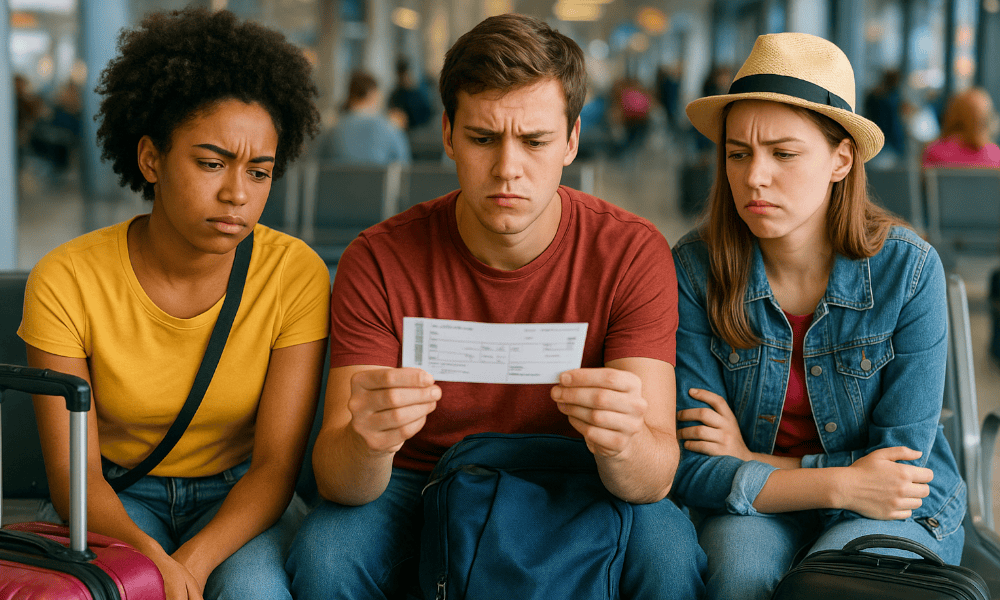 3 amis remarquent un problème sur un billet d'avion acheté sur Iberia