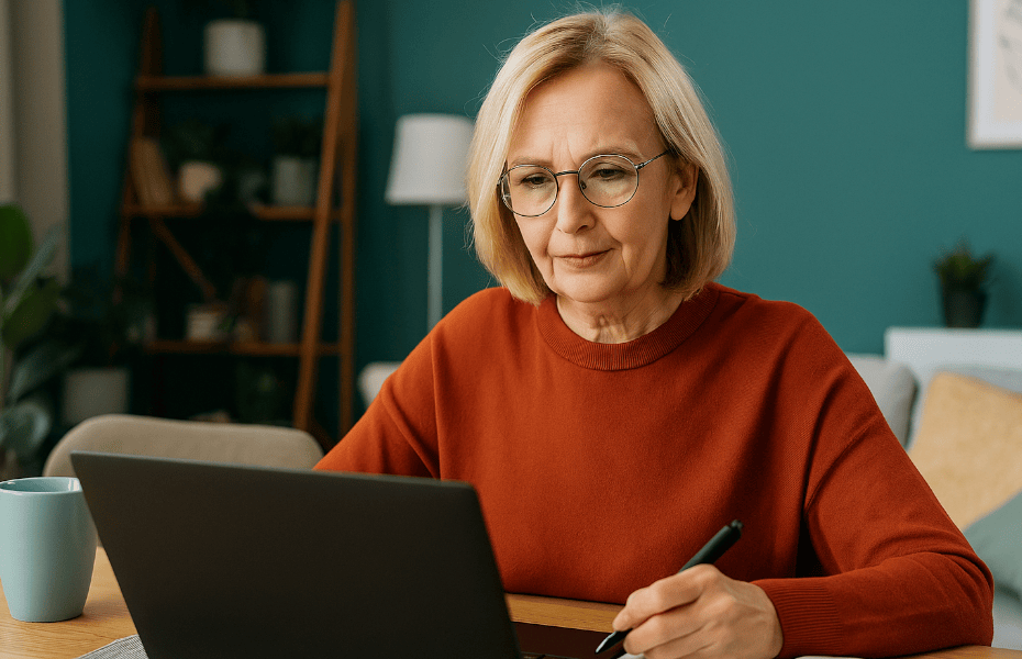 femme rédigeant un mail de réclamation à Jeep sur son ordinateur portable
