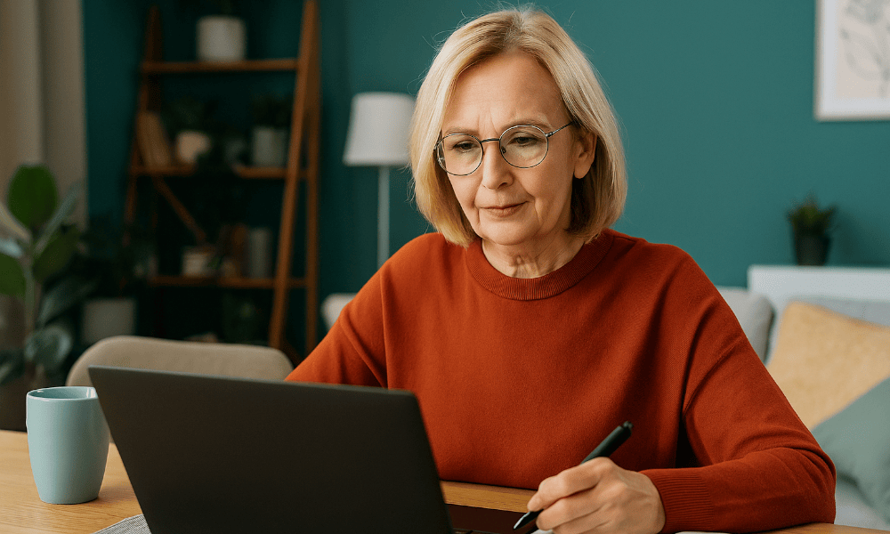 femme rédigeant un mail de réclamation à Jeep sur son ordinateur portable