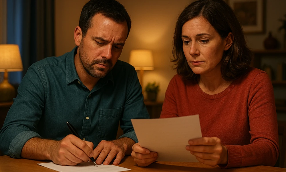 couple rédigeant une lettre de réclamation pour NOWJOBS