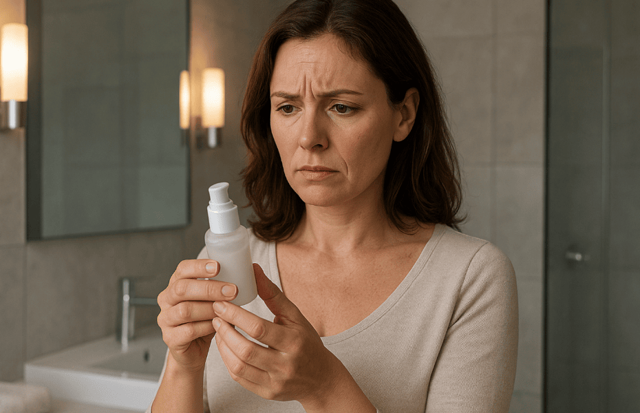femme constatant une erreur sur un produit L'Occitane