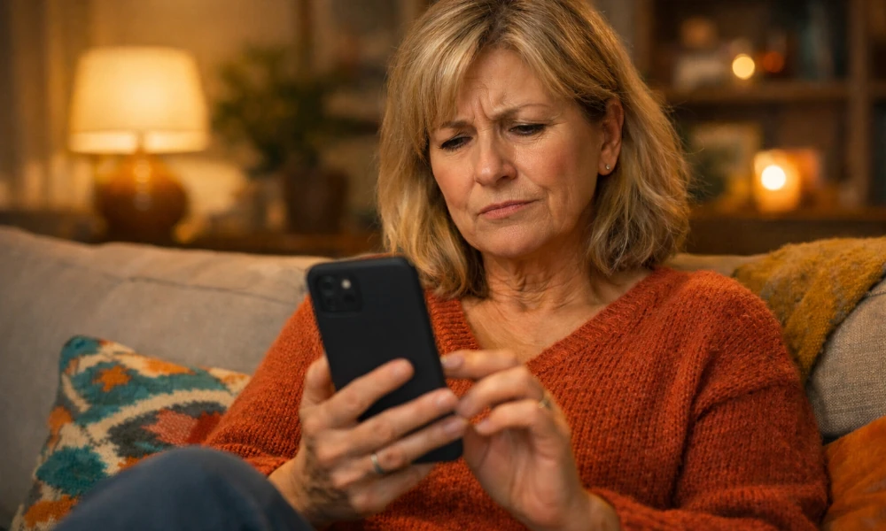femme rencontrant des soucis avec DisonsDemain sur son smartphone