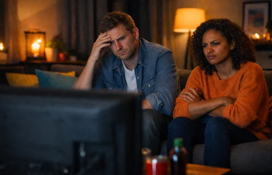 couple regardant Prime Video mais rencontrant des soucis de streaming