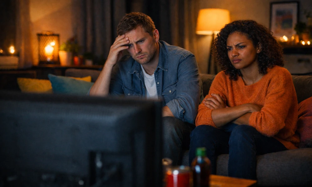 couple regardant Prime Video mais rencontrant des soucis de streaming